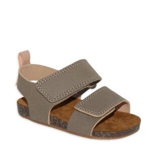 WONDER NATION | tan faux leather velcro sandals
